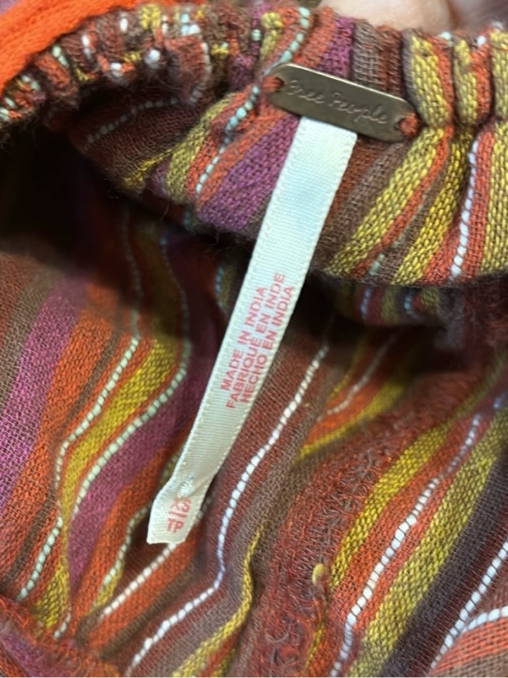FREE PEOPLE Sundaze For Surfin Jumpsuit In Red Clay Combo M Striped Harlem Gauzy - Picture 6 of 8